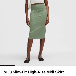 Lululemon Nulu Slim-Fit High-Rise Midi Skirt - Black